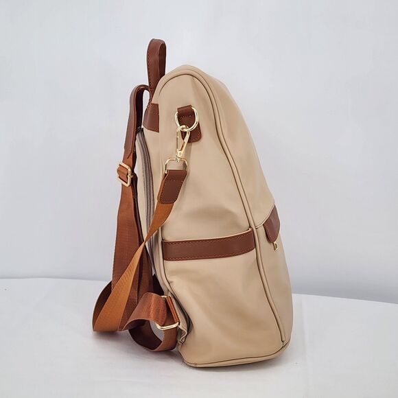 Cheruty Anti-Theft Tan Faux Leather Convertible Backpack - Picture 4 of 12